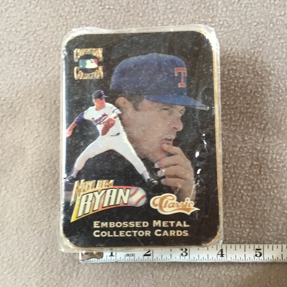 Classic Nolan Ryan Embossed Metal Trading Cards
